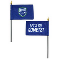 4" x 6" Double Sided Polyester Stick Flags